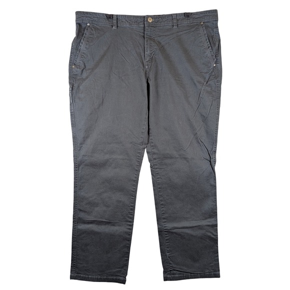 Swiss Tech Comfort Flex Chino Pants Relaxed Fit Casual‎ Gray 42x32 (Fits 42x31) - Picture 1 of 8